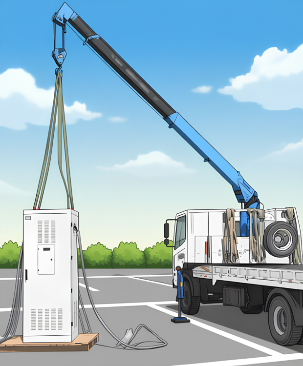 Установка зарядной станции напольного типа ( от 150 кг)